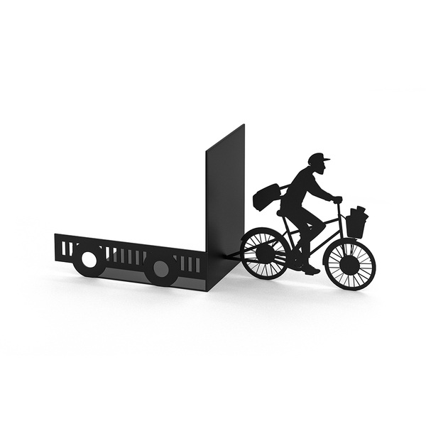 Balvi Balvi Sujeta Libros Postman Color Negro Decorativo Metal