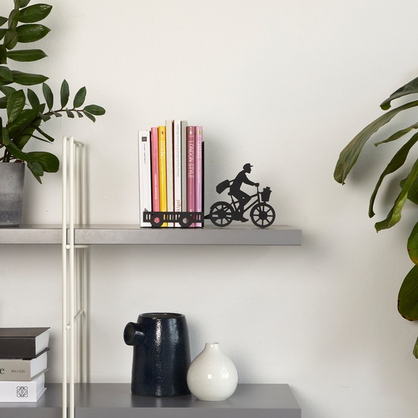 Balvi Balvi Sujeta Libros Postman Color Negro Decorativo Metal