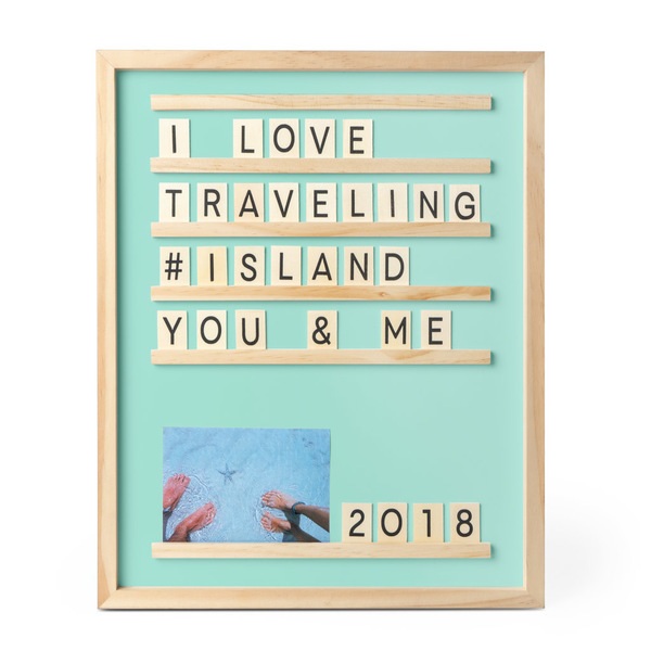 Balvi Balvi Tablero Letras Y Fotos Memories Color Verde Con 79 Piezas Madera 46x37cm