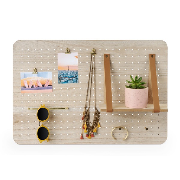 Balvi Balvi Tablero Multiusos Peg Wall Con 7 Accesorios Para Fotos Notas Llaves Y Otros Complementos Deco