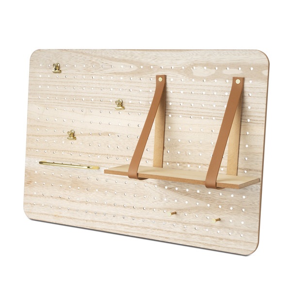 Balvi Balvi Tablero multiusos Peg Wall Con 7 accesorios Para fotos notas llaves y otros complementos Deco