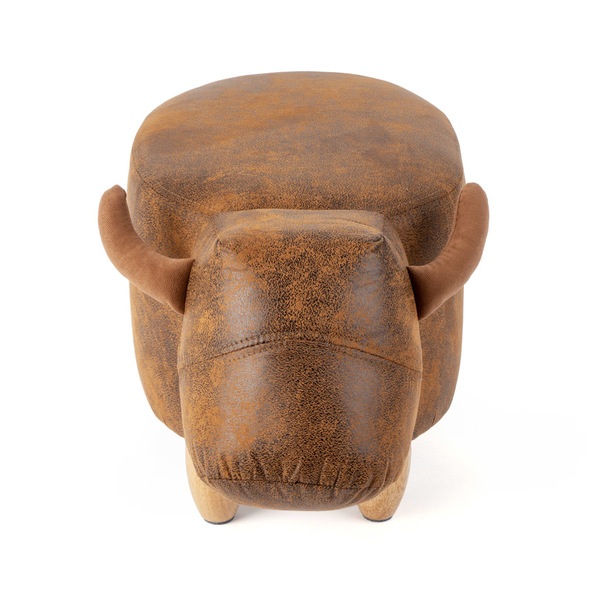 Balvi Balvi Taburete La Vache Color Marrón Con Forma De Vaca Patas De Madera Polipiel/madera