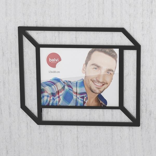 Balvi Balvi - Tratto Marco De Fotos. Tamaño Foto: 13x18 Cm. Modelo De Pared. Color: Negro. Fabricado En MDF