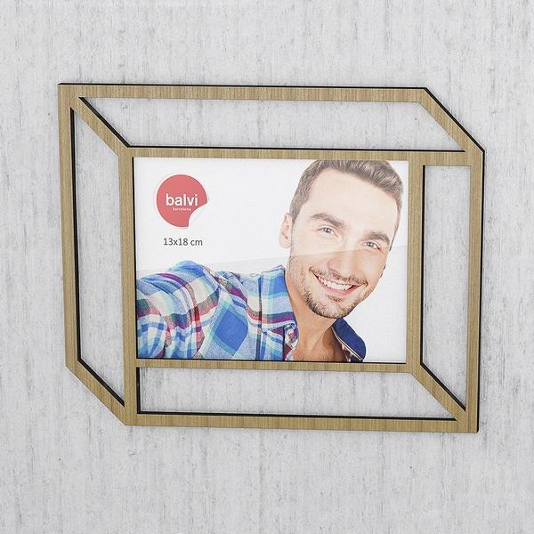 Balvi Balvi - Tratto Marco De Fotos. Tamaño Foto: 13x18 Cm. Modelo De Pared. Color: Roble. Fabricado En MDF
