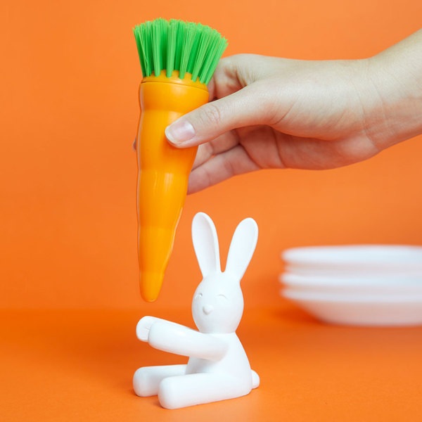 Balvi Cepillo Lavaplatos Bunny Blanco/naranja-27111