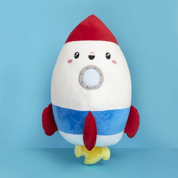 Balvi Cojín Infantil Fluffy Rocket Blanco/rojo-27782