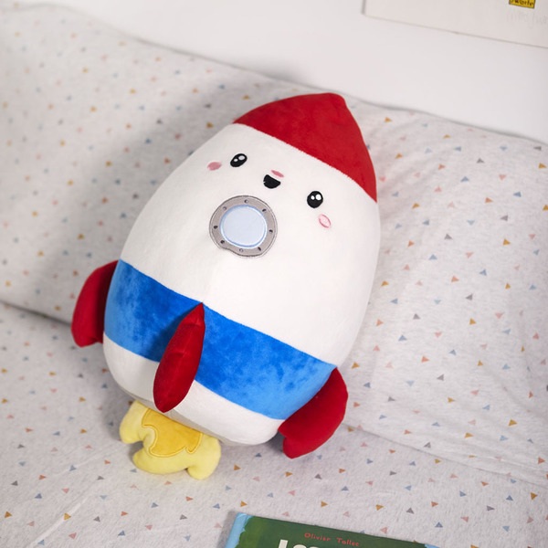 Balvi Cojín Infantil Fluffy Rocket Blanco/rojo-27782