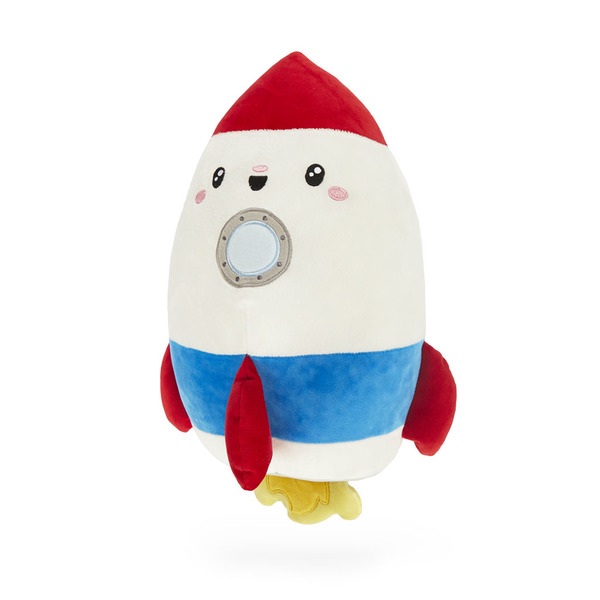 Balvi Cojín infantil Fluffy Rocket blanco/rojo-27782