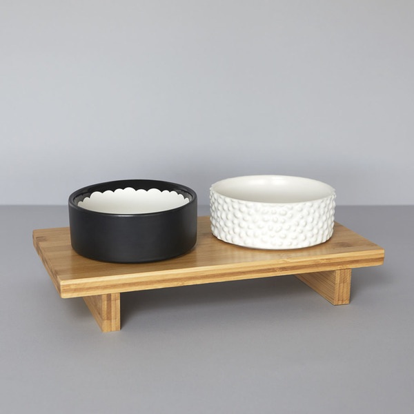 Balvi Comedero Perros Y Gatos Komeki Base Bambú-27725