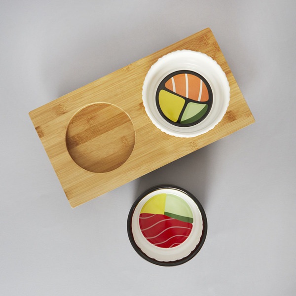 Balvi Comedero Perros Y Gatos Komeki Base Bambú-27725