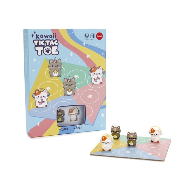 Balvi Juego de mesa Tic Tac Toe Kawaii plástico-27810