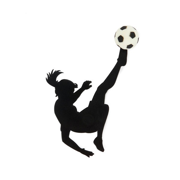 Balvi Marcapáginas Bicycle Kick Girl negro/blanco-27893