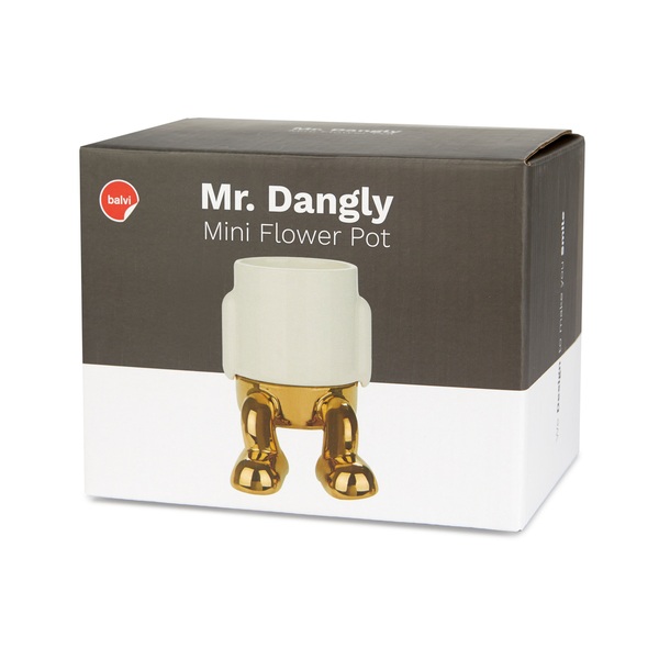 Balvi Mini Maceta Mr.Dangly Gold Edition Cerámica-27938
