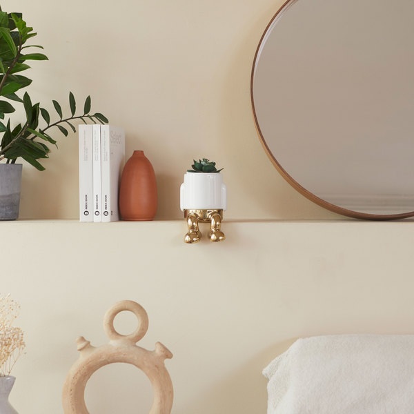 Balvi Mini Maceta Mr.Dangly Gold Edition Cerámica-27938