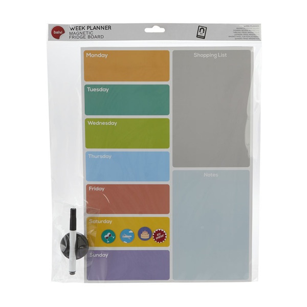 Balvi Pizarra Nevera Magnética Week Planner C/rotulador-27143