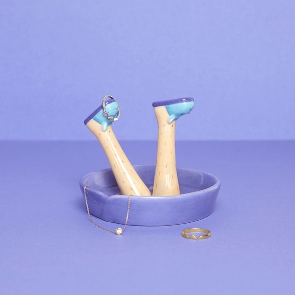 Balvi Porta Anillos Happy Legs Weekend Cerámica-27915