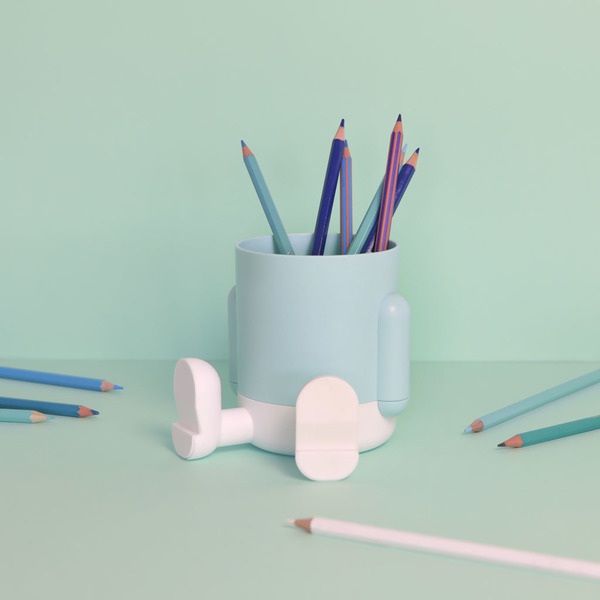 Balvi Portalápices Mr.Sitty Azul Claro/blanco-27744