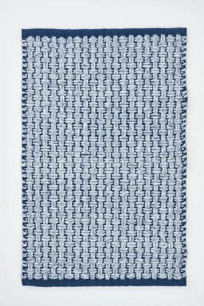 Batela Alfombra de Algodón Tejido en Azul - Suavidad y Estilo