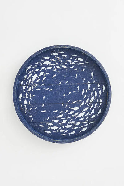 Batela Bandeja de Madera Redonda con Estilo Náutico