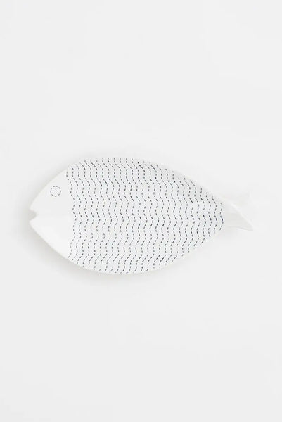 Batela Bandeja de Porcelana con Forma de Pez - Estilo Náutico Elegante