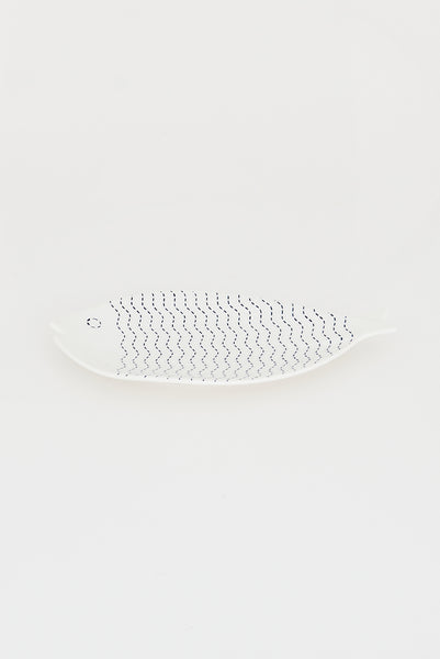 Batela Bandeja de Porcelana Pequeña en Forma de Pez - Estilo Náutico Elegante