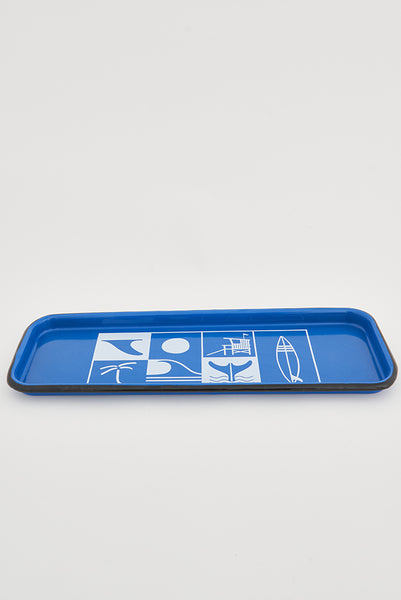 Batela Bandeja en Metal Esmaltado con Ambiente Surf