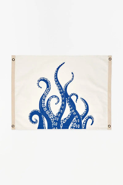 Batela Bandera con pulpo serigrafiado. Decoración náutica