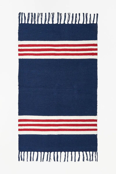 Batela Alfombra color marino en algodón - Batela