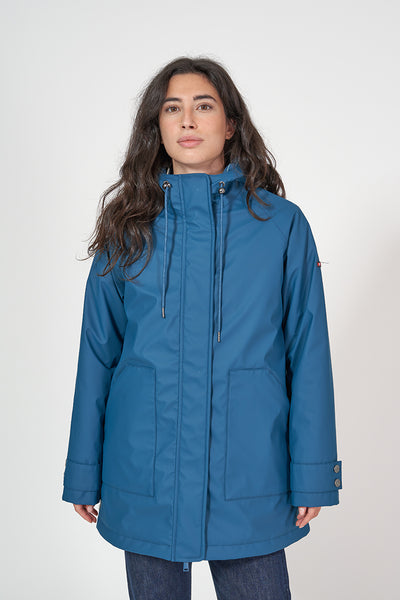 Batela Chubasquero con forro de mujer a rayas