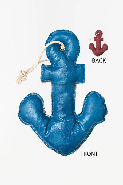 Batela Cojín con forma de ancla. Decoración náutica