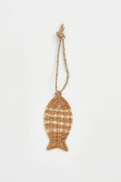 Batela Colgante de Ratán en Forma de Pez - Batela