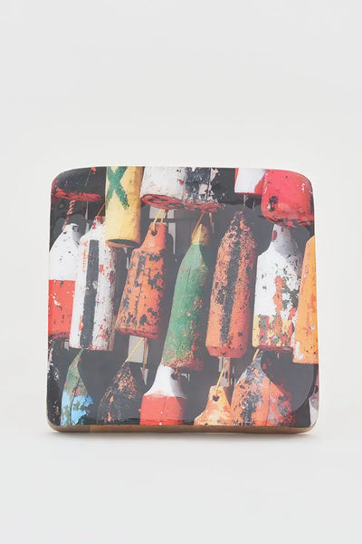 Batela Foto Impresa en Madera: Boyas de Colores