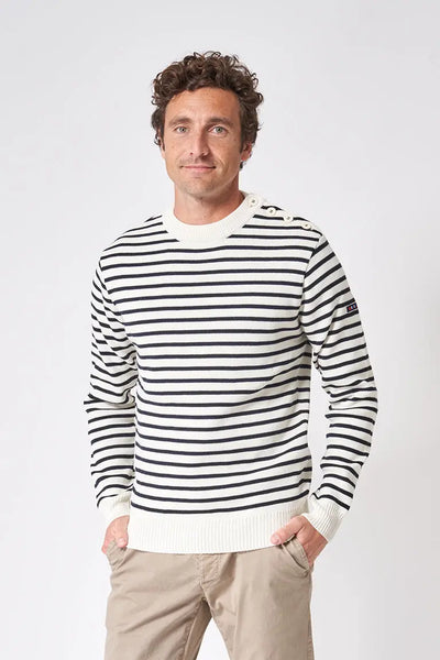 Batela Batela Hombre. Jersey marinero de lana con cuello redondo