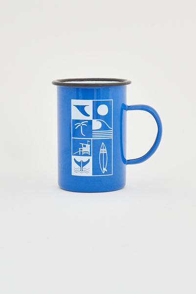Batela Mug Grande de Metal con Ambiente Surfero