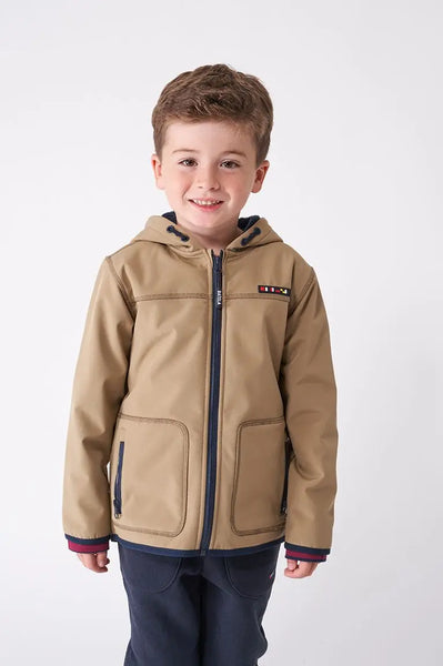 Batela Batela - Niño. Chaqueta Softshell con capucha. Borreguito interior