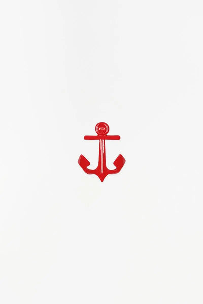 Batela Perchero ancla lacado en rojo - D846R - Batela