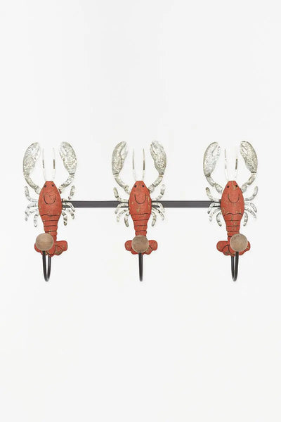 Batela Perchero langostas de madera y metal - Batela