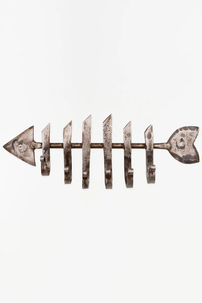 Batela Perchero pez de metal 6 colgadores