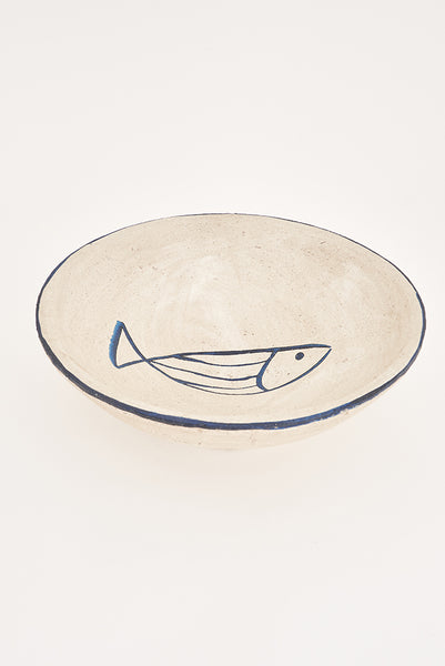 Batela Plato Hondo Grande con Pez - Estilo Terracota