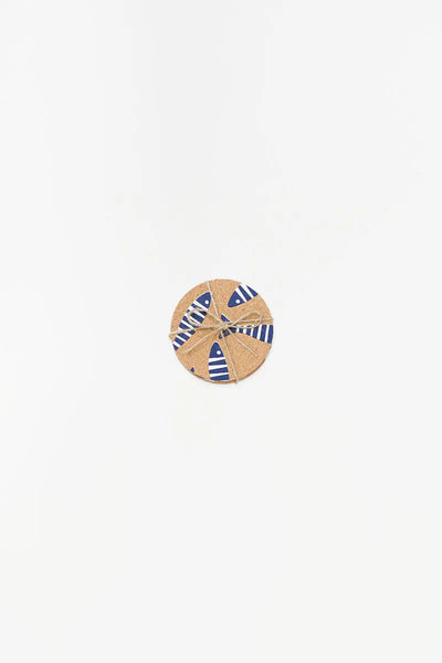 Batela Set de psavasos de corcho peces