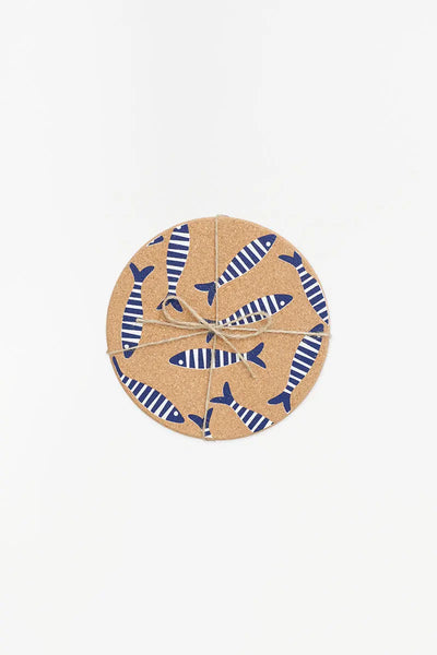 Batela Set de salvamanteles de corcho peces