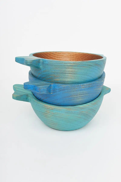 Batela Set de tres cuencos de madera pez - Batela
