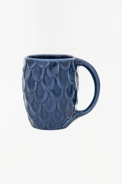 Batela Taza azul co textura escamas - D7285 - Batela