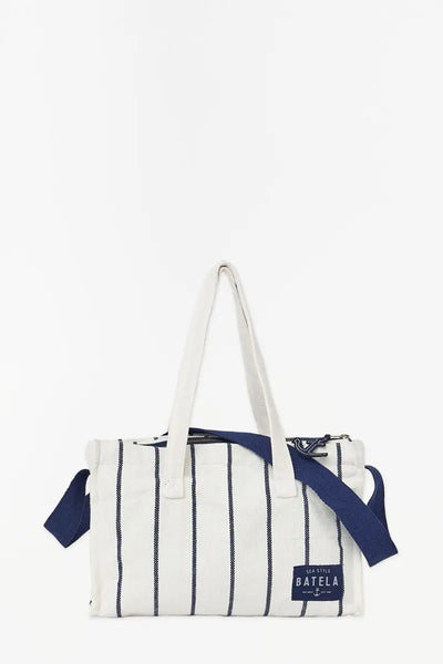 Batela Bolso mediano a rayas con ancla en cremallera - Batela