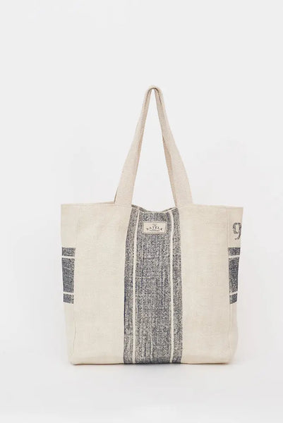 Batela Bolso playa o para la compra a rayas: Estilo natural y marítimo