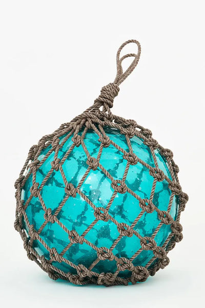 Batela Boya de Cristal Grande con Cuerda de Nailon: Toque Náutico Auténtico