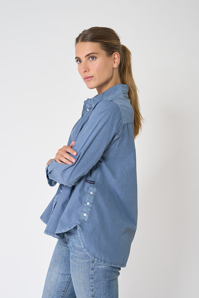 Batela Camisa de mujer manga larga de algodón lavado natural