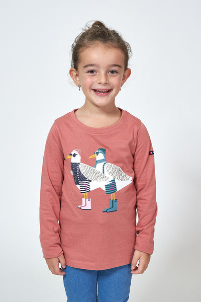 Batela Camiseta algodón manga larga gaviotas niño o niña