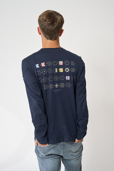 Batela Camiseta de hombre en algodón manga larga banderas