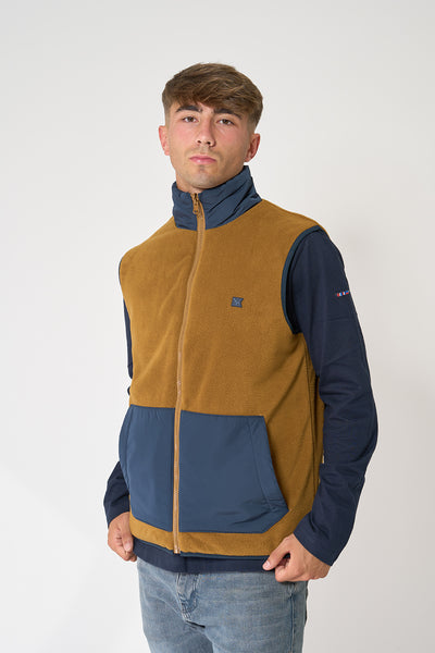 Batela Chaleco para hombre con cuello elevado reversible